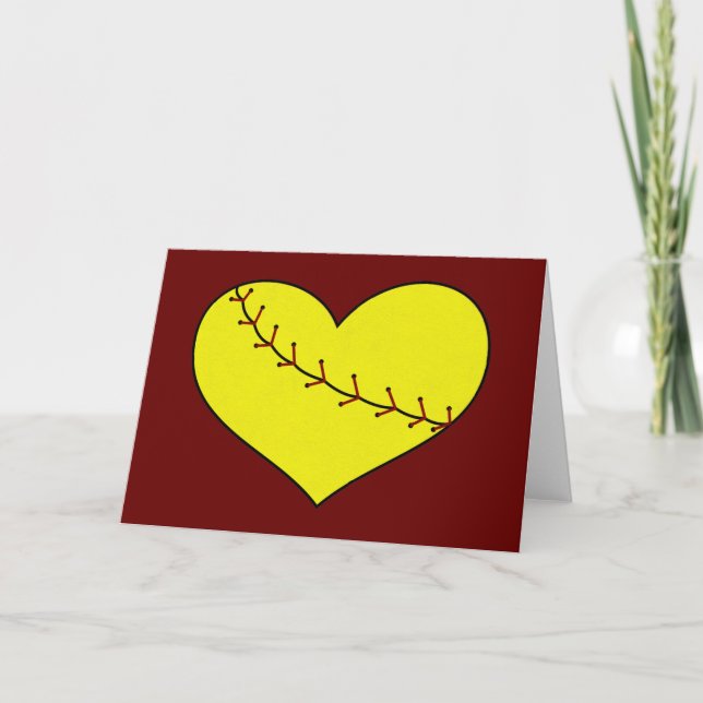 Fastpitch Softball Heart Card (Front)