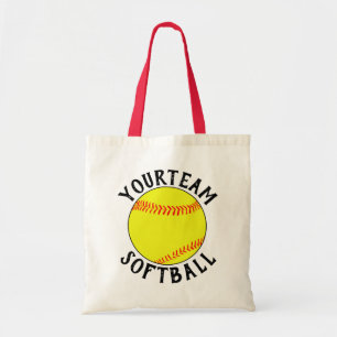 Fastpitch Softball Mom/Fan Custom Team Name Sports Tote Bag