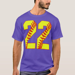 Fastpitch Softball Number 22 22 Softball Jersey U T-Shirt