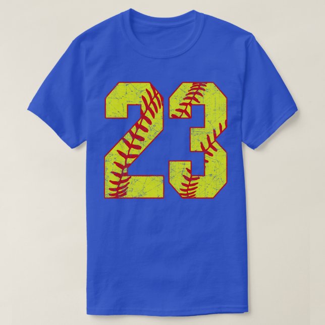 Fastpitch Softball Number 23 23 Softball  Jersey U T-Shirt (Design Front)