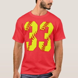 Fastpitch Softball Number 33 33 Softball Jersey U T-Shirt
