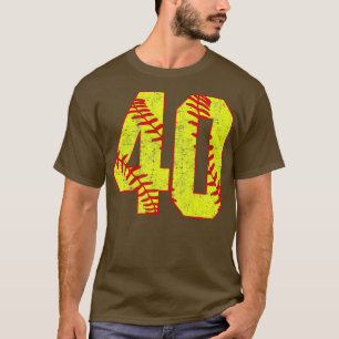 Fastpitch Softball Number 40 40 Softball Jersey U T-Shirt