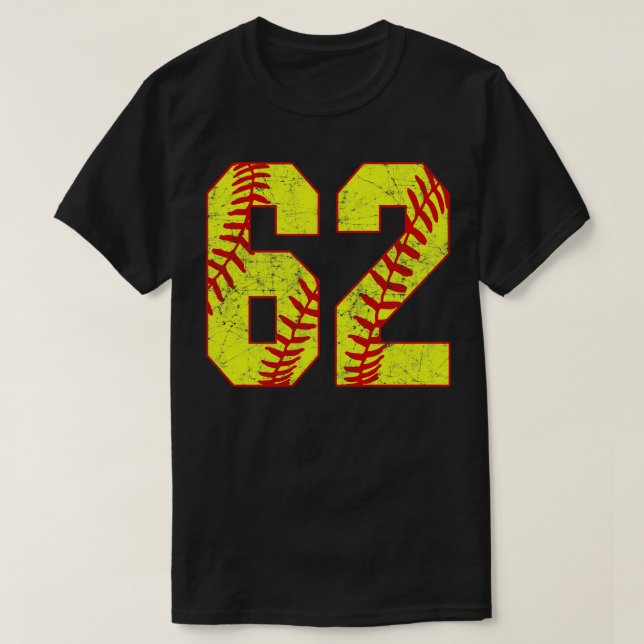 Fastpitch Softball Number 62 62 Softball Shirt Jer (Design Front)