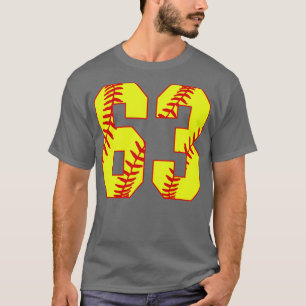 Fastpitch Softball Number 63 63 Softball Jersey U T-Shirt