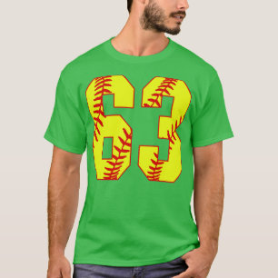Fastpitch Softball Number 63 63 Softball  Jersey U T-Shirt