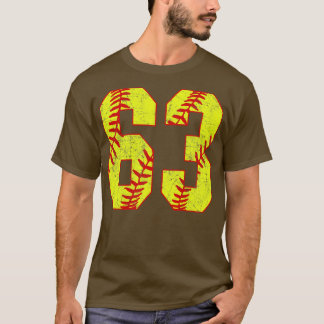 Fastpitch Softball Number 63 63 Softball Shirt Jer