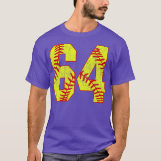 Fastpitch Softball Number 64 64 Softball Shirt Jer