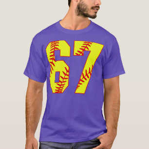 Fastpitch Softball Number 67 67 Softball Jersey U T-Shirt
