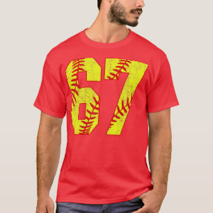 Fastpitch Softball Number 67 67 Softball Shirt Jer