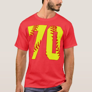 Fastpitch Softball Number 70 70 Softball Jersey U T-Shirt