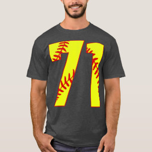 Fastpitch Softball Number 71 71 Softball Jersey U T-Shirt