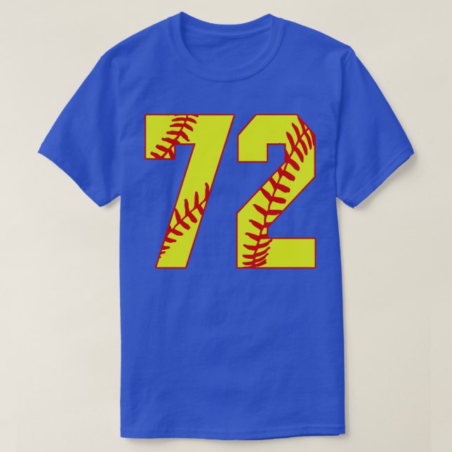 Fastpitch Softball Number 72 72 Softball  Jersey U T-Shirt (Design Front)