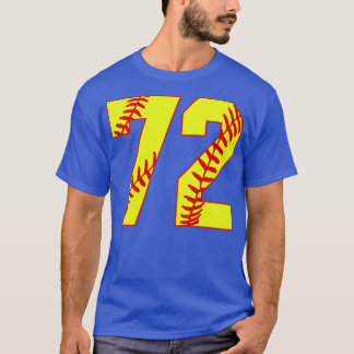 Fastpitch Softball Number 72 72 Softball Jersey U T-Shirt
