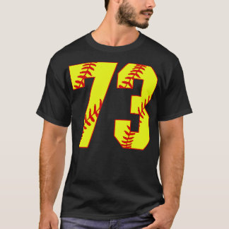 Fastpitch Softball Number 73 73 Softball Jersey U T-Shirt