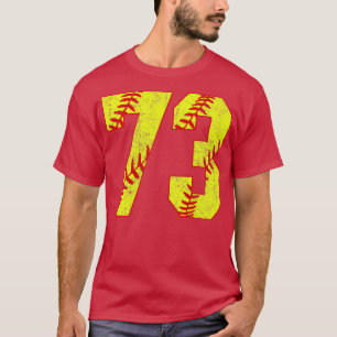 Fastpitch Softball Number 73 73 Softball Jersey U T-Shirt