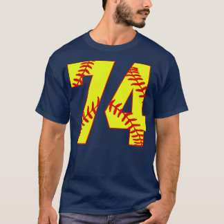 Fastpitch Softball Number 74 74 Softball  Jersey U T-Shirt