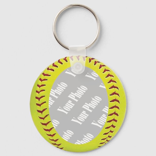 Fastpitch Softball Photo Template Keychain (Front)