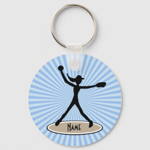 Fastpitch Softball Pitcher Keychain