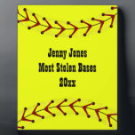 Fastpitch Softball Plaque<br><div class="desc">Customize this fastpitch softball placque to recognize or award a player or team for outstanding performance.</div>