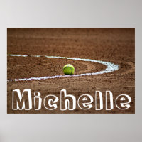 Fastpitch Softball Player Custom Name/Text Poster
