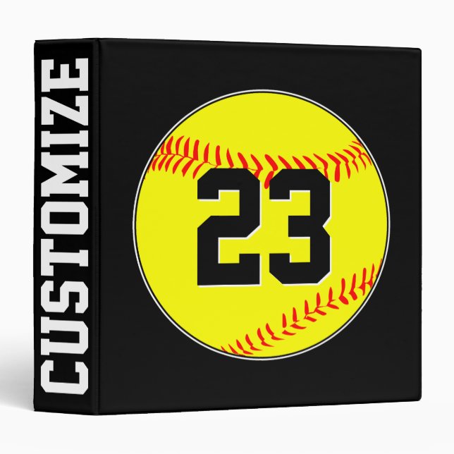 Fastpitch Softball Player Number & Team Name Coach Binder (Front/Spine)