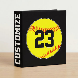 Fastpitch Softball Player Number & Team Name Coach Binder