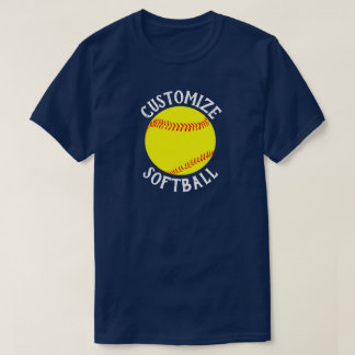 Fastpitch Softball Team, Player Name and Number T-Shirt