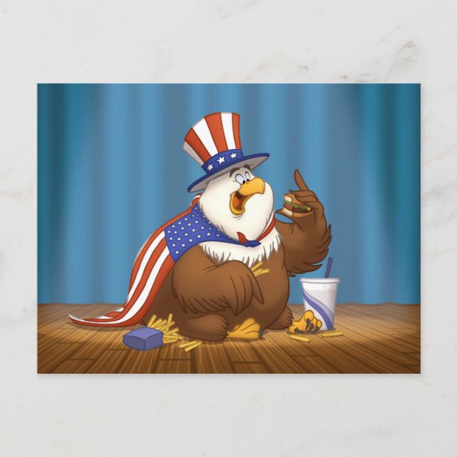 Fat American Eagle Postcard (Front)