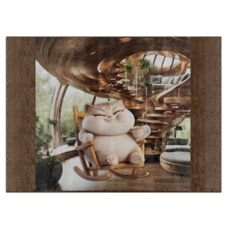 Fat And Sassy Coffee Time Cutting Board