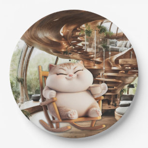 Fat And Sassy Coffee Time Paper Plate