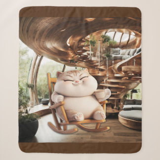 Fat And Sassy Coffee Time Sherpa Blanket