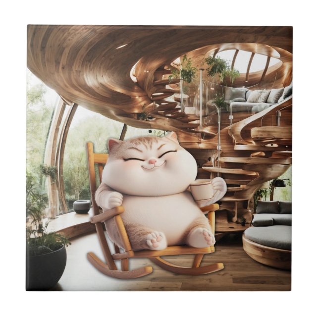 Fat And Sassy Coffee Time Tile (Front)