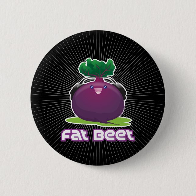 Fat Beet 2 Inch Round Button (Front)