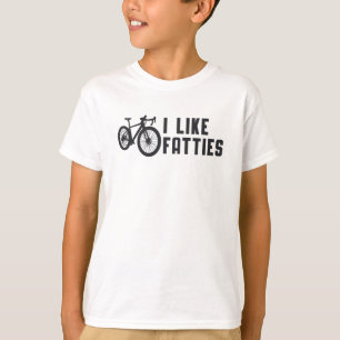 Fat Bike I Like Fatties Biker Biking Retro Vintage T-Shirt