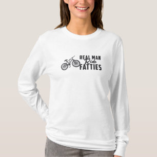 Fat Bike Real Man Ride Fatties Biker Biking Lover T-Shirt