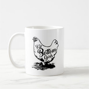 fat bottom girls chicken hen egg coffee mug