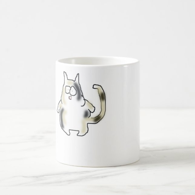 Fat Bowlegged Cat Coffee Mug (Center)