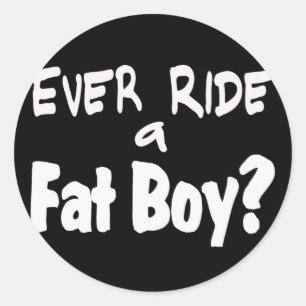 Fat Boy Rider Classic Round Sticker