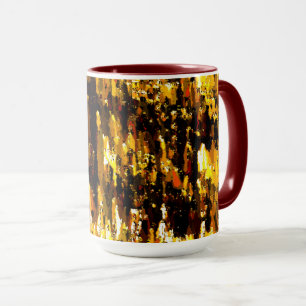 Fat candle lights under an ice plate mug