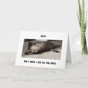 Fat cat ate the birthday cake! card