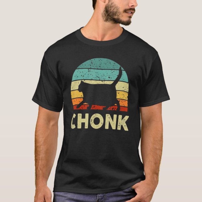 Fat Cat Chonk Meme   Parody Random T-Shirt (Front)