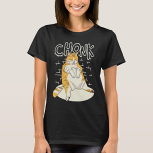Fat Cat Chonk Scale Chonky Chubby Kitten Sarcasm M T-Shirt