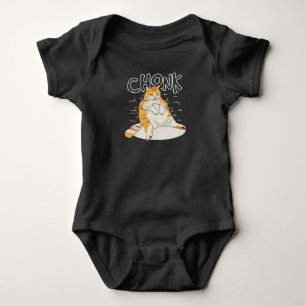 Fat Cat Chonk Scale Chonky Meme Chonker Cat Baby Bodysuit