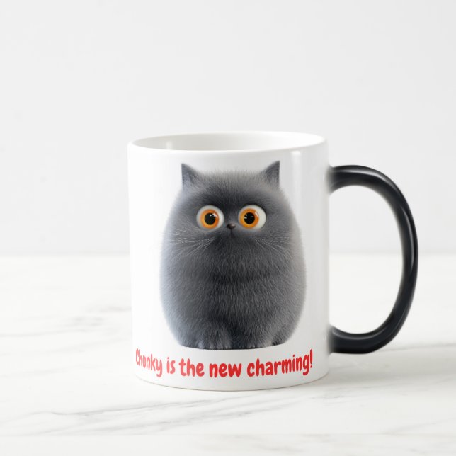 Fat Cat - Chunky Is The New Charming Magic Mug (Right)