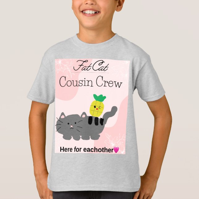 Fat Cat cousin crew  T-Shirt (Front)