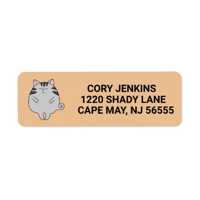 FAT CAT CUTE ART Return Address Labels (Front)