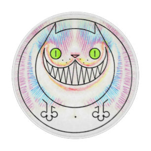 Fat Cat Happy Cat Cheshire Cat Grin Chopping Board