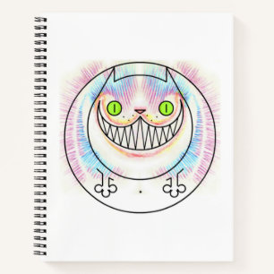 Fat Cat Happy Cat Cheshire Cat Spiral Notebook