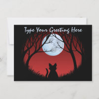 Fat Cat Invitations Personalized Cat Lover Card