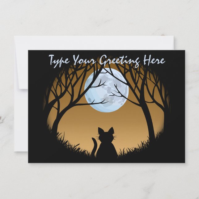 Fat Cat Invitations Personalized Cat Lover Card (Front)